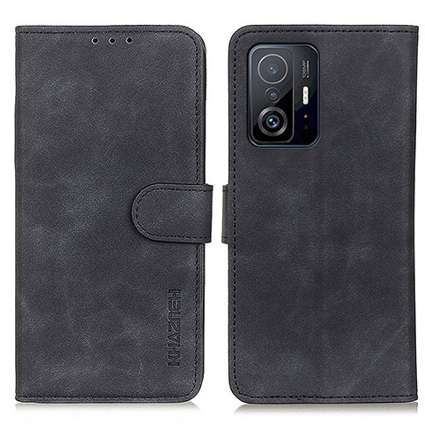 Funda de Cuero Cartera con Soporte Carcasa K03Z para Xiaomi Mi 11T 5G Negro