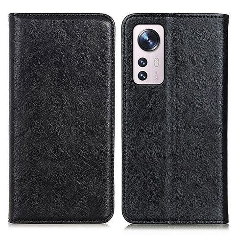 Funda de Cuero Cartera con Soporte Carcasa K03Z para Xiaomi Mi 12S Pro 5G Negro