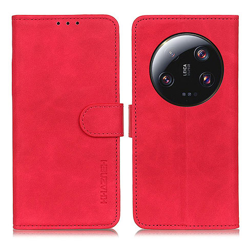 Funda de Cuero Cartera con Soporte Carcasa K03Z para Xiaomi Mi 13 Ultra 5G Rojo