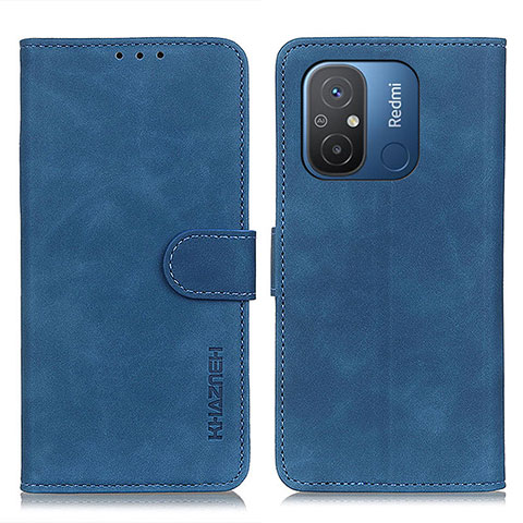 Funda de Cuero Cartera con Soporte Carcasa K03Z para Xiaomi Poco C55 Azul