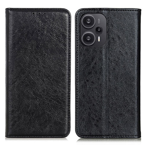 Funda de Cuero Cartera con Soporte Carcasa K03Z para Xiaomi Poco F5 5G Negro