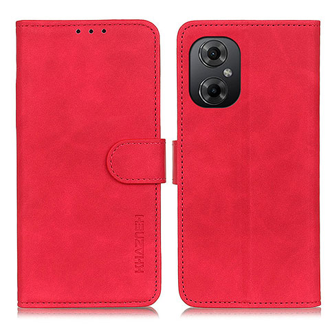 Funda de Cuero Cartera con Soporte Carcasa K03Z para Xiaomi Poco M4 5G Rojo