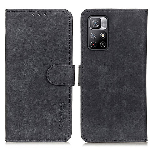 Funda de Cuero Cartera con Soporte Carcasa K03Z para Xiaomi Poco M4 Pro 5G Negro