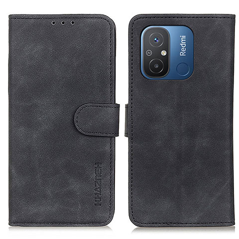 Funda de Cuero Cartera con Soporte Carcasa K03Z para Xiaomi Redmi 11A 4G Negro