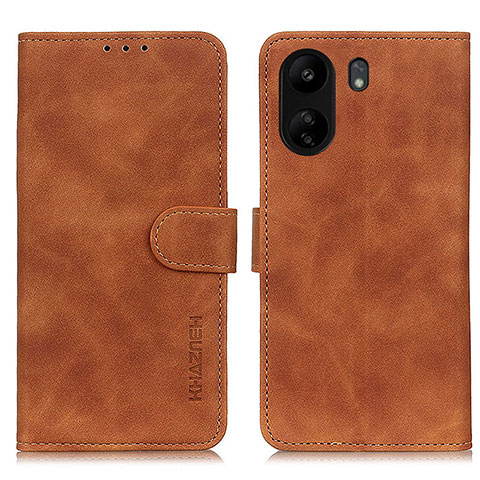 Funda de Cuero Cartera con Soporte Carcasa K03Z para Xiaomi Redmi 13C Marron