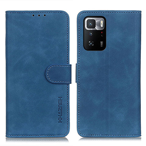 Funda de Cuero Cartera con Soporte Carcasa K03Z para Xiaomi Redmi Note 10 Pro 5G Azul