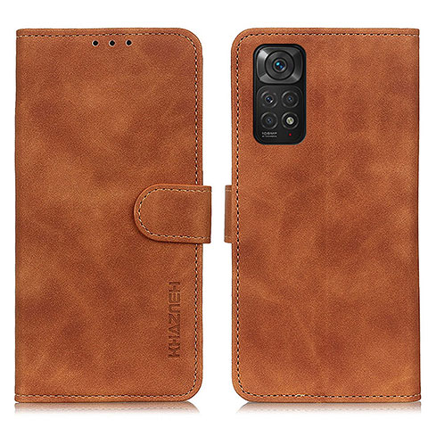 Funda de Cuero Cartera con Soporte Carcasa K03Z para Xiaomi Redmi Note 11 4G (2022) Marron