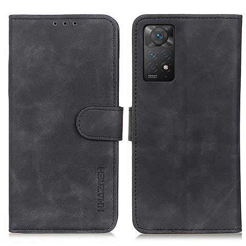 Funda de Cuero Cartera con Soporte Carcasa K03Z para Xiaomi Redmi Note 11 Pro 4G Negro