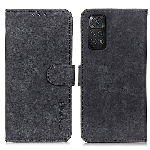 Funda de Cuero Cartera con Soporte Carcasa K03Z para Xiaomi Redmi Note 11S 4G Negro