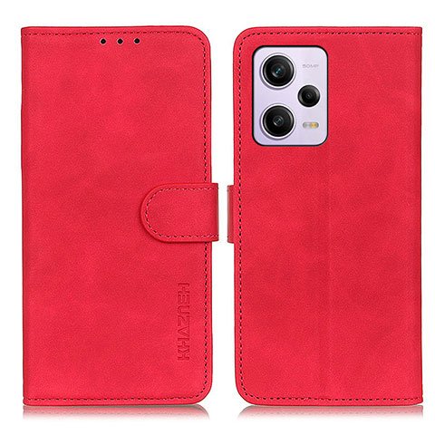 Funda de Cuero Cartera con Soporte Carcasa K03Z para Xiaomi Redmi Note 12 Pro 5G Rojo