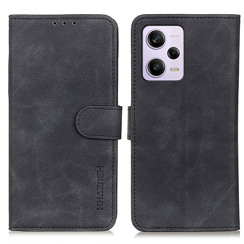 Funda de Cuero Cartera con Soporte Carcasa K03Z para Xiaomi Redmi Note 12 Pro+ Plus 5G Negro