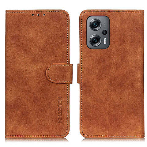 Funda de Cuero Cartera con Soporte Carcasa K03Z para Xiaomi Redmi Note 12T Pro 5G Marron