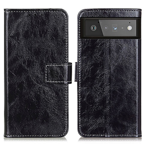 Funda de Cuero Cartera con Soporte Carcasa K04Z para Google Pixel 6 5G Negro