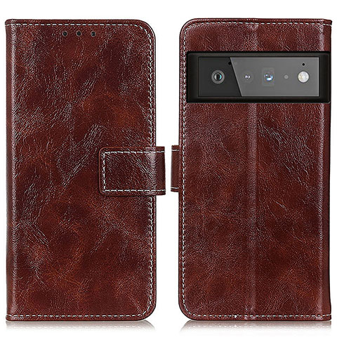 Funda de Cuero Cartera con Soporte Carcasa K04Z para Google Pixel 6 Pro 5G Marron