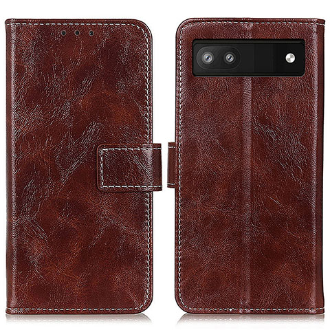 Funda de Cuero Cartera con Soporte Carcasa K04Z para Google Pixel 6a 5G Marron