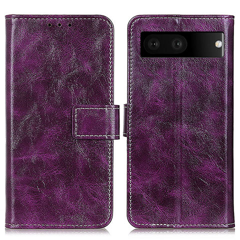 Funda de Cuero Cartera con Soporte Carcasa K04Z para Google Pixel 7 5G Morado