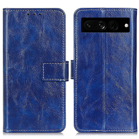 Funda de Cuero Cartera con Soporte Carcasa K04Z para Google Pixel 7 Pro 5G Azul