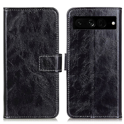 Funda de Cuero Cartera con Soporte Carcasa K04Z para Google Pixel 7 Pro 5G Negro