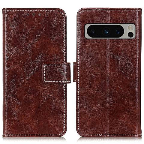 Funda de Cuero Cartera con Soporte Carcasa K04Z para Google Pixel 8 Pro 5G Marron