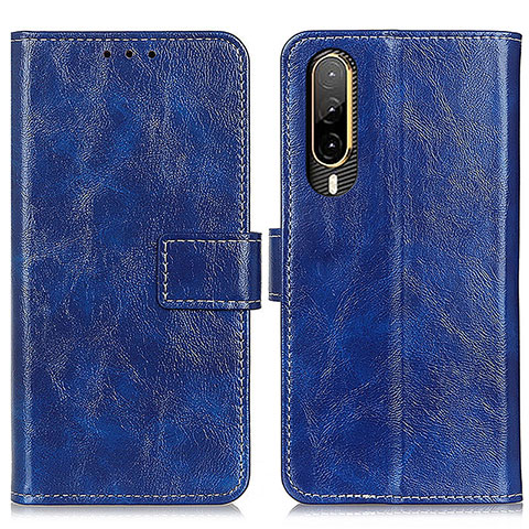 Funda de Cuero Cartera con Soporte Carcasa K04Z para HTC Desire 22 Pro 5G Azul