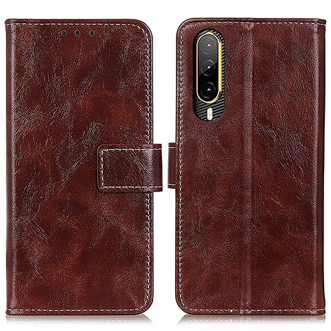 Funda de Cuero Cartera con Soporte Carcasa K04Z para HTC Desire 22 Pro 5G Marron