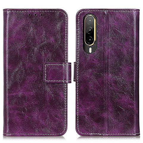 Funda de Cuero Cartera con Soporte Carcasa K04Z para HTC Desire 22 Pro 5G Morado