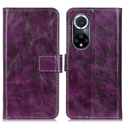 Funda de Cuero Cartera con Soporte Carcasa K04Z para Huawei Honor 50 5G Morado