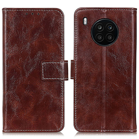 Funda de Cuero Cartera con Soporte Carcasa K04Z para Huawei Honor 50 Lite Marron