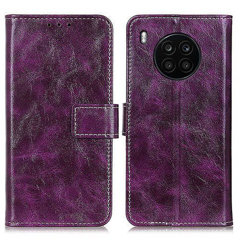 Funda de Cuero Cartera con Soporte Carcasa K04Z para Huawei Honor 50 Lite Morado