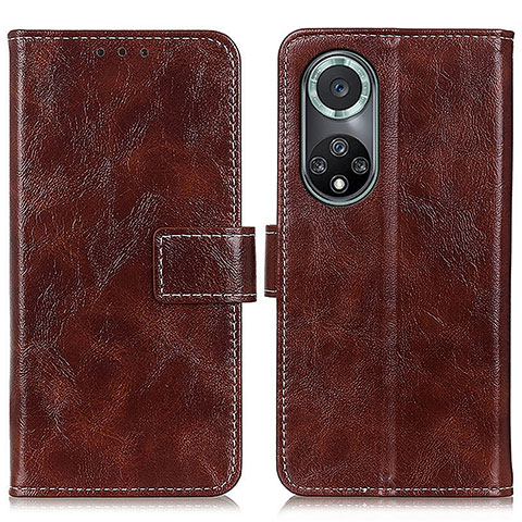 Funda de Cuero Cartera con Soporte Carcasa K04Z para Huawei Honor 50 Pro 5G Marron