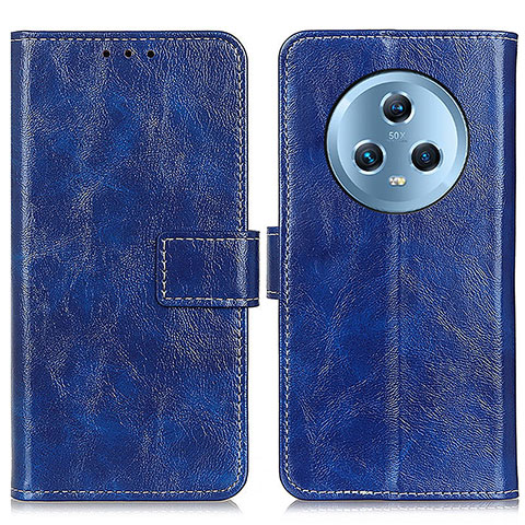 Funda de Cuero Cartera con Soporte Carcasa K04Z para Huawei Honor Magic5 5G Azul