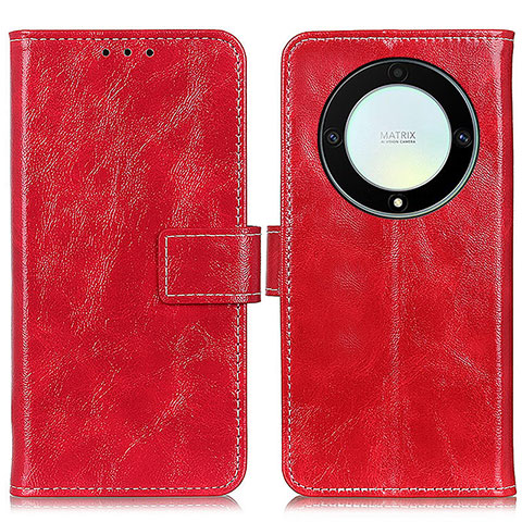 Funda de Cuero Cartera con Soporte Carcasa K04Z para Huawei Honor Magic5 Lite 5G Rojo