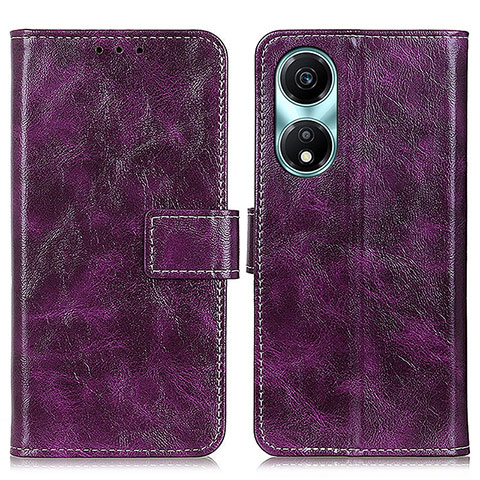 Funda de Cuero Cartera con Soporte Carcasa K04Z para Huawei Honor X5 Plus Morado