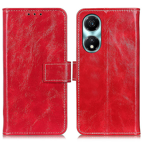 Funda de Cuero Cartera con Soporte Carcasa K04Z para Huawei Honor X5 Plus Rojo