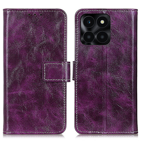 Funda de Cuero Cartera con Soporte Carcasa K04Z para Huawei Honor X8b Morado