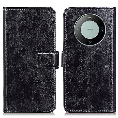 Funda de Cuero Cartera con Soporte Carcasa K04Z para Huawei Mate 60 Pro+ Plus Negro