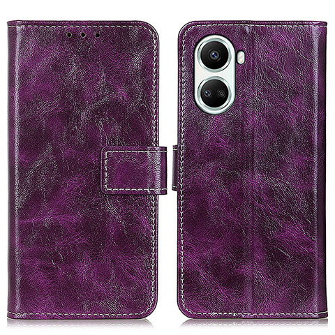 Funda de Cuero Cartera con Soporte Carcasa K04Z para Huawei Nova 10 SE Morado