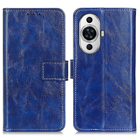 Funda de Cuero Cartera con Soporte Carcasa K04Z para Huawei Nova 11 Azul