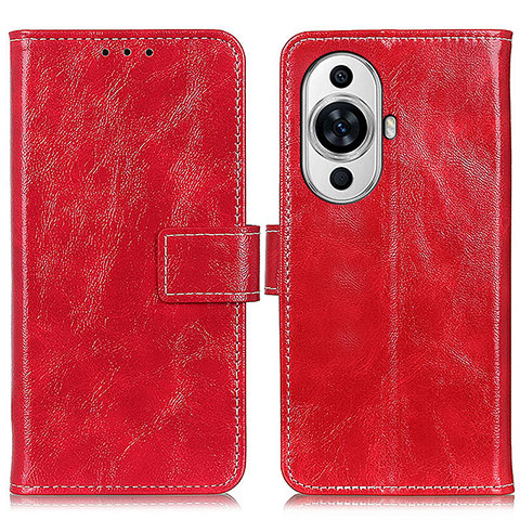 Funda de Cuero Cartera con Soporte Carcasa K04Z para Huawei Nova 11 Rojo