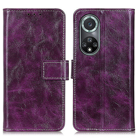 Funda de Cuero Cartera con Soporte Carcasa K04Z para Huawei Nova 9 Pro Morado