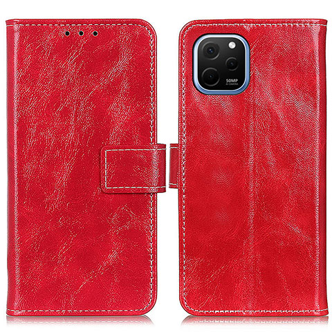 Funda de Cuero Cartera con Soporte Carcasa K04Z para Huawei Nova Y61 Rojo