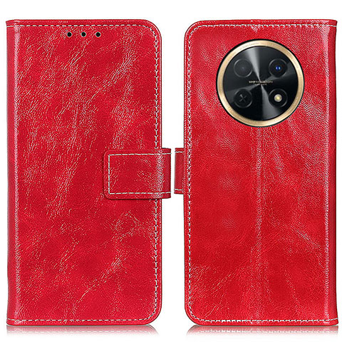 Funda de Cuero Cartera con Soporte Carcasa K04Z para Huawei Nova Y91 Rojo