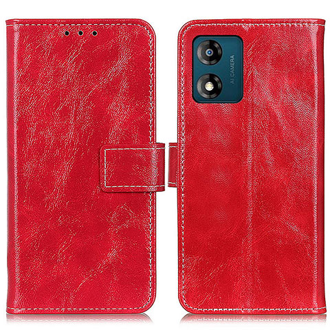 Funda de Cuero Cartera con Soporte Carcasa K04Z para Motorola Moto E13 Rojo