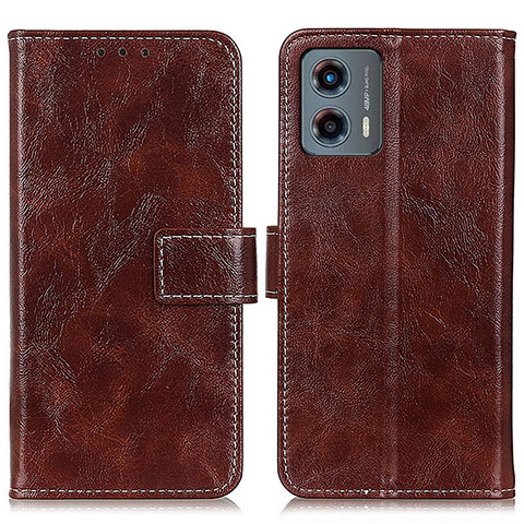 Funda de Cuero Cartera con Soporte Carcasa K04Z para Motorola Moto G 5G (2023) Marron