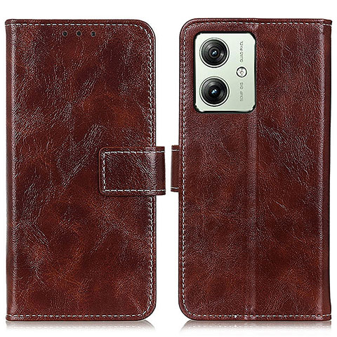 Funda de Cuero Cartera con Soporte Carcasa K04Z para Motorola Moto G54 5G Marron