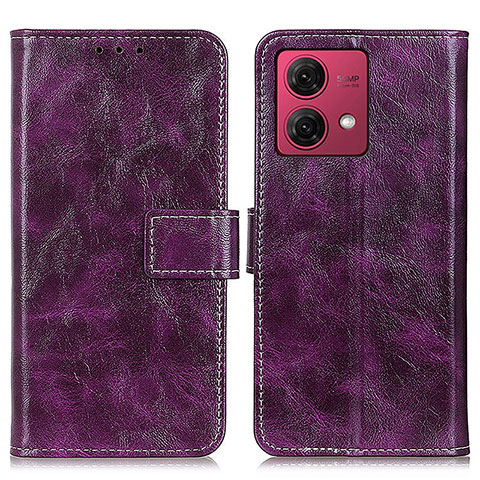 Funda de Cuero Cartera con Soporte Carcasa K04Z para Motorola Moto G84 5G Morado