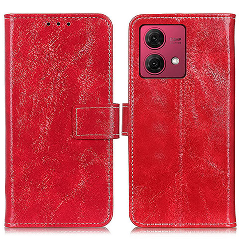 Funda de Cuero Cartera con Soporte Carcasa K04Z para Motorola Moto G84 5G Rojo