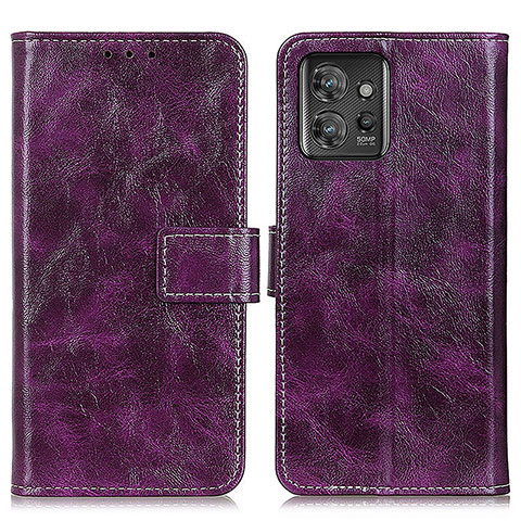 Funda de Cuero Cartera con Soporte Carcasa K04Z para Motorola ThinkPhone 5G Morado