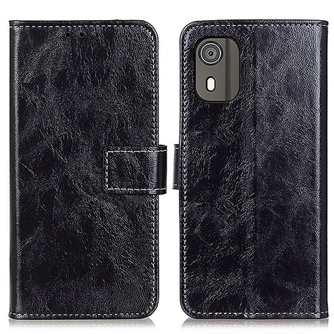 Funda de Cuero Cartera con Soporte Carcasa K04Z para Nokia C02 Negro