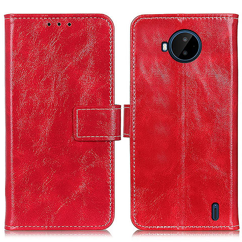 Funda de Cuero Cartera con Soporte Carcasa K04Z para Nokia C20 Plus Rojo